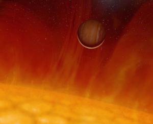 Un exoplaneta alrededor de una gigante roja