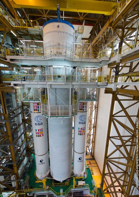 Integración de la misión VA 223 en el edificio BIL (Arianespace)