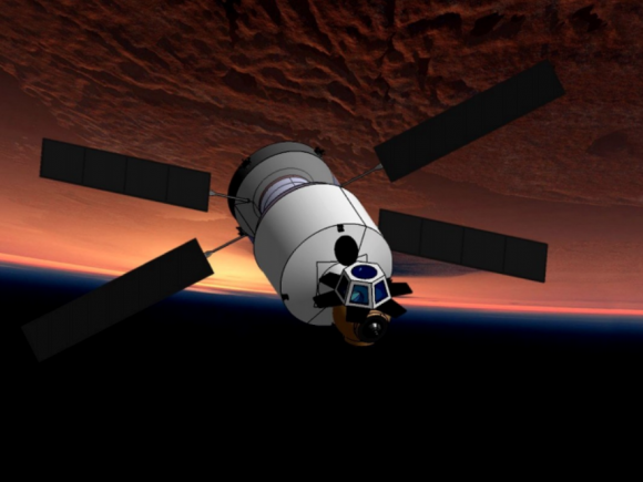 Nave interplanetaria propuesta por el equipo de Khokhlov para Inspiration Mars (Aleksandr Khokhlov).