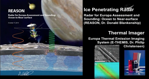 Radar de Europa Clipper (NASA).