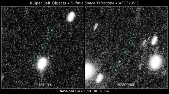 PT1 y PT3 vistos por el Hubble (NASA/STScI).