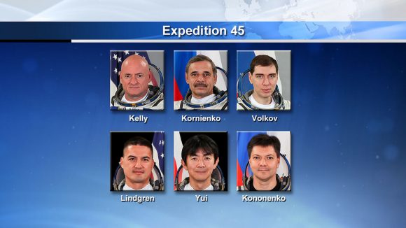 Miembros de la Expedición 45 (NASA).