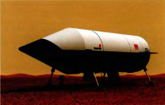 El módulo de aterrizaje de la nave anterior en la superficie de Marte (RKK Energía).
