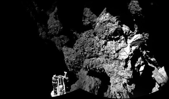 Superficie del cometa 67P en la región de Abydos vista por las cámaras CIVA de Philae (ESA/Philae/CIVA).