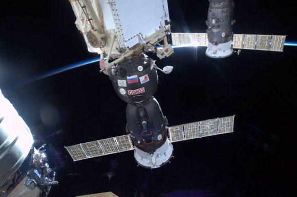 La Soyuz TMA-19M felizmente acoplada a la ISS (NASA).
