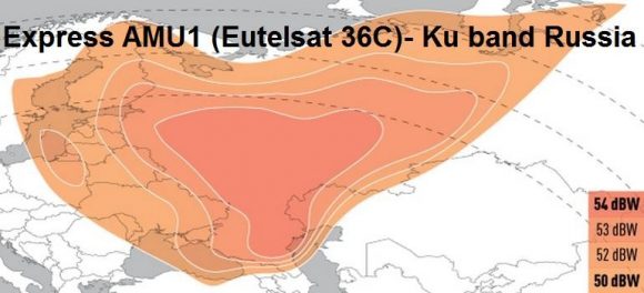 Cobertura del asa´telite sobre Rusia (Eutelsat).