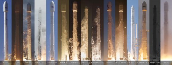 Todos los lanzamientos del Falcon 9 v1.1.