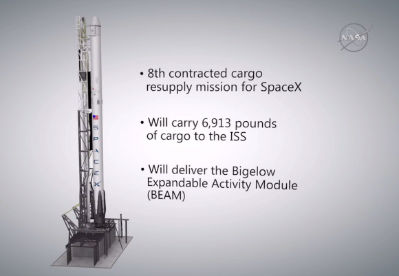 Características del lanzador de esta misión (NASA TV).