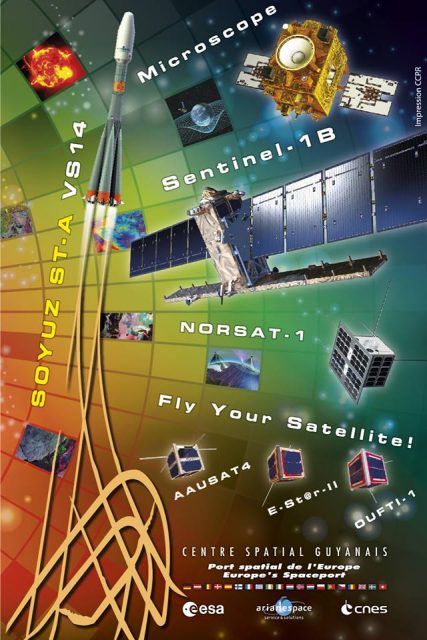 Póster de la misión (Arianespace).