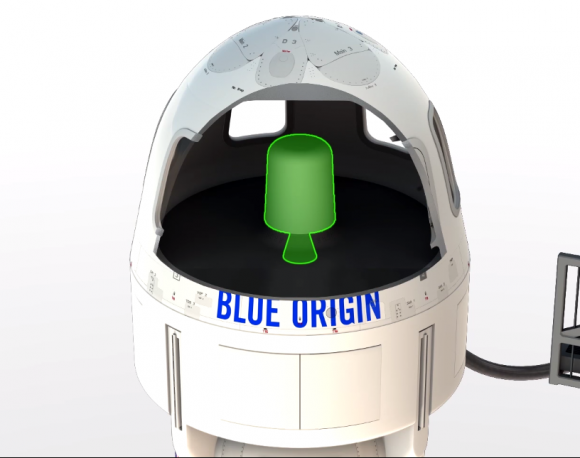 Motor del sistema de escape del New Shepard (Blue Origin).