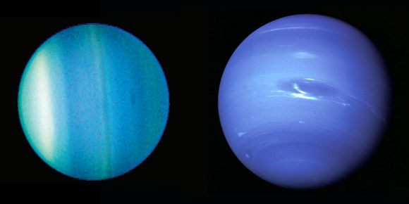 Urano (izquierda) y Neptuno (NASA).