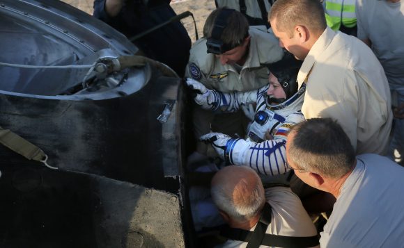 The Soyuz MS-04 returns to earth