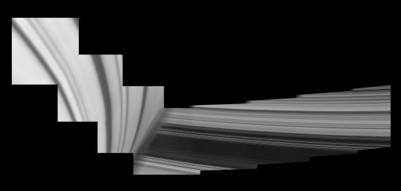 Imagen de los anillos y Saturno tomada por Cassini durante el sexto paso por el hueco (NASA/JPL-Caltech/Space Science Institute).