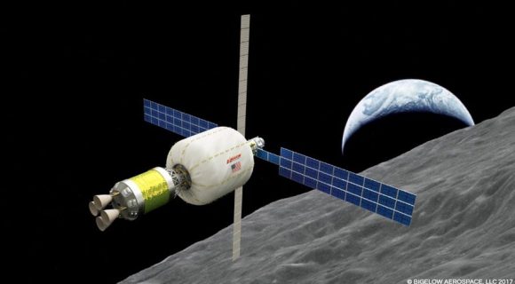 Propuesta de base orbital lunar de ULA y Bigelow (Bigelow).