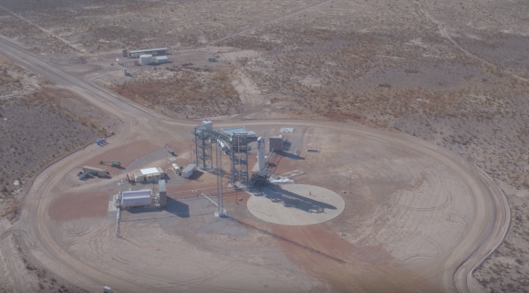 Instalaciones de lanzamiento del New Shepard en Texas (Blue Origin).