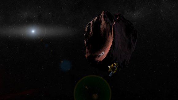Recreación del sobrevuelo de 2014 MU69 por la New Horizons (NASA/Johns Hopkins University Applied Physics Laboratory/Southwest Research Institute).