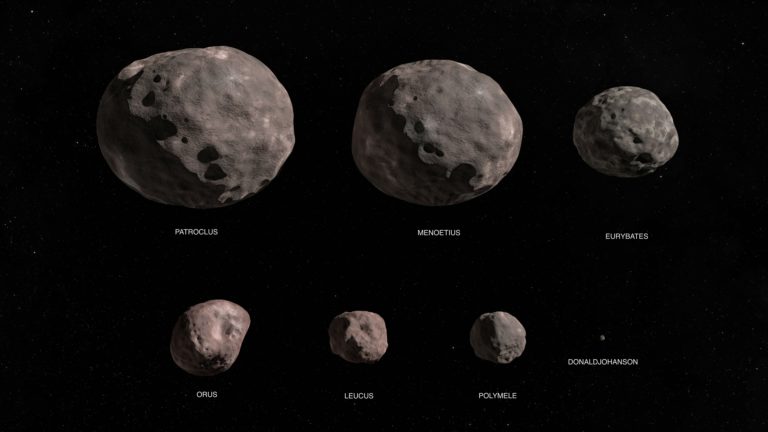 Los siete asteroides que estudiará Lucy y sus nombres