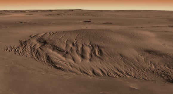 Los enormes depósitos de hielo ecuatoriales de Medusae Fossae en Marte